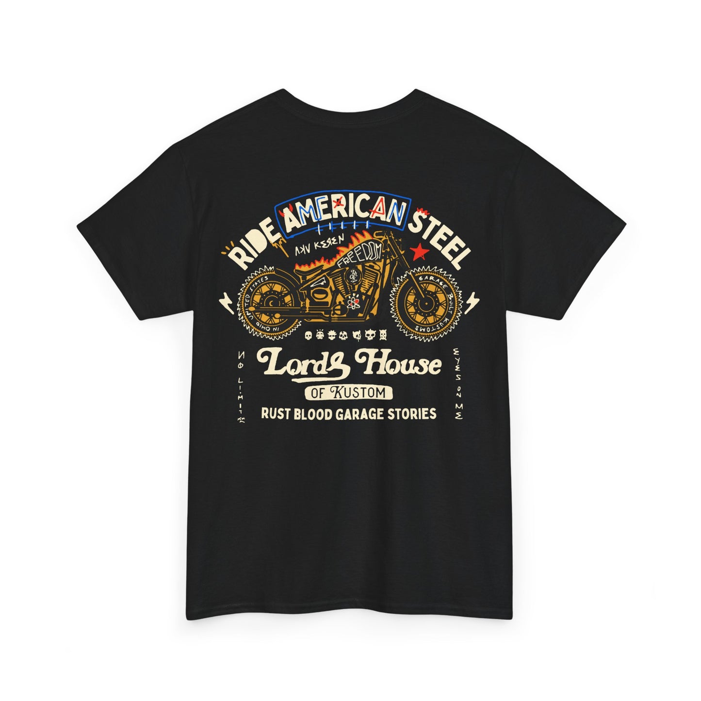 Unisex Heavy Cotton Tee - Bold Motorcycle Graphic Tee