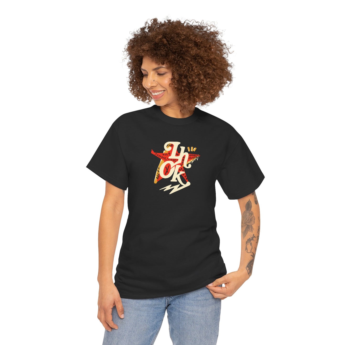 Unisex Heavy Cotton Tee - Bold Motorcycle Graphic Tee