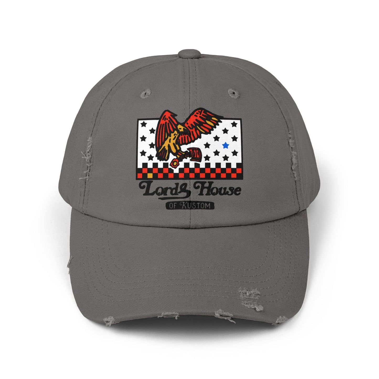 Unisex Distressed Cap with Eagle Design - Stylish Adjustable Hat for Casual Outings & Everyday Wear