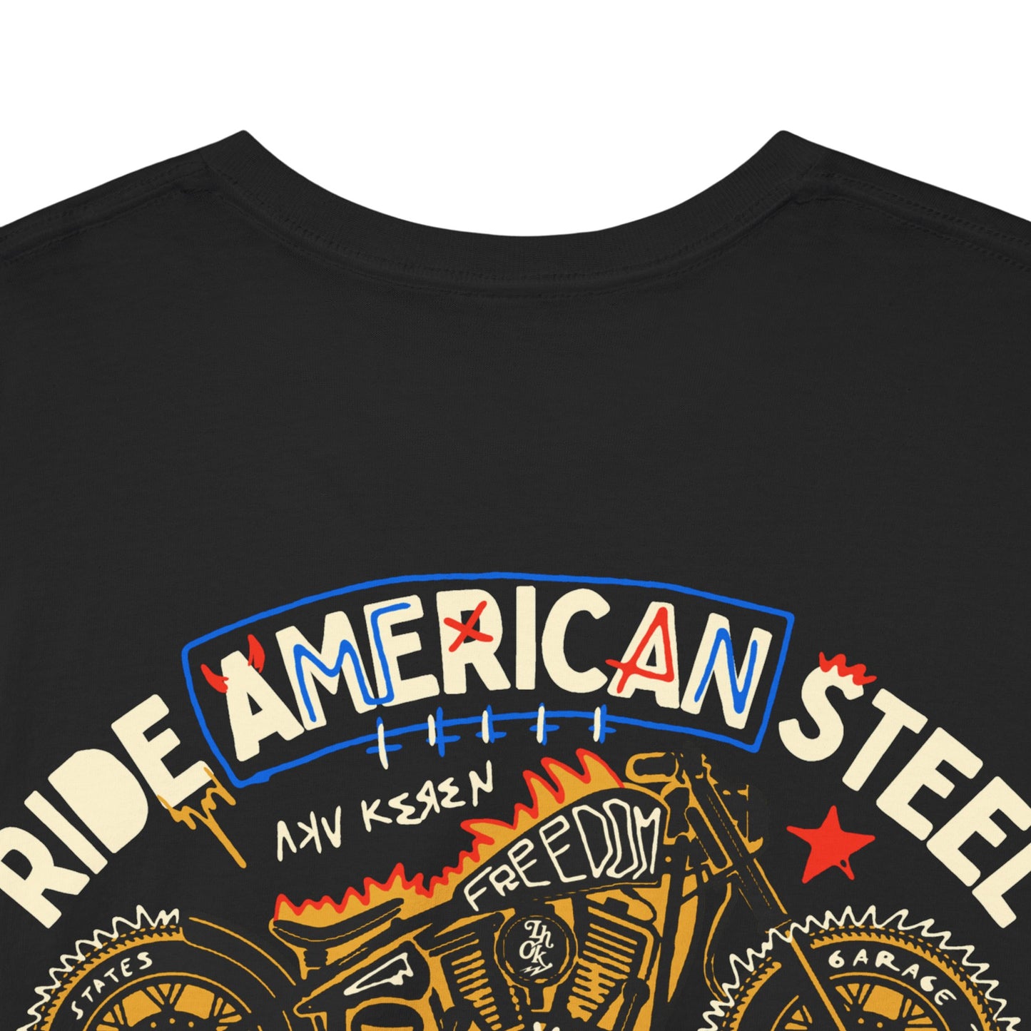 Unisex Heavy Cotton Tee - Bold Motorcycle Graphic Tee