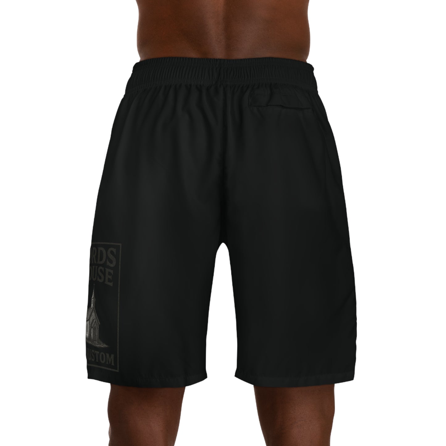 LHK Men's Fitness Jogger Shorts — Muscle Graphic & Motivational Quote