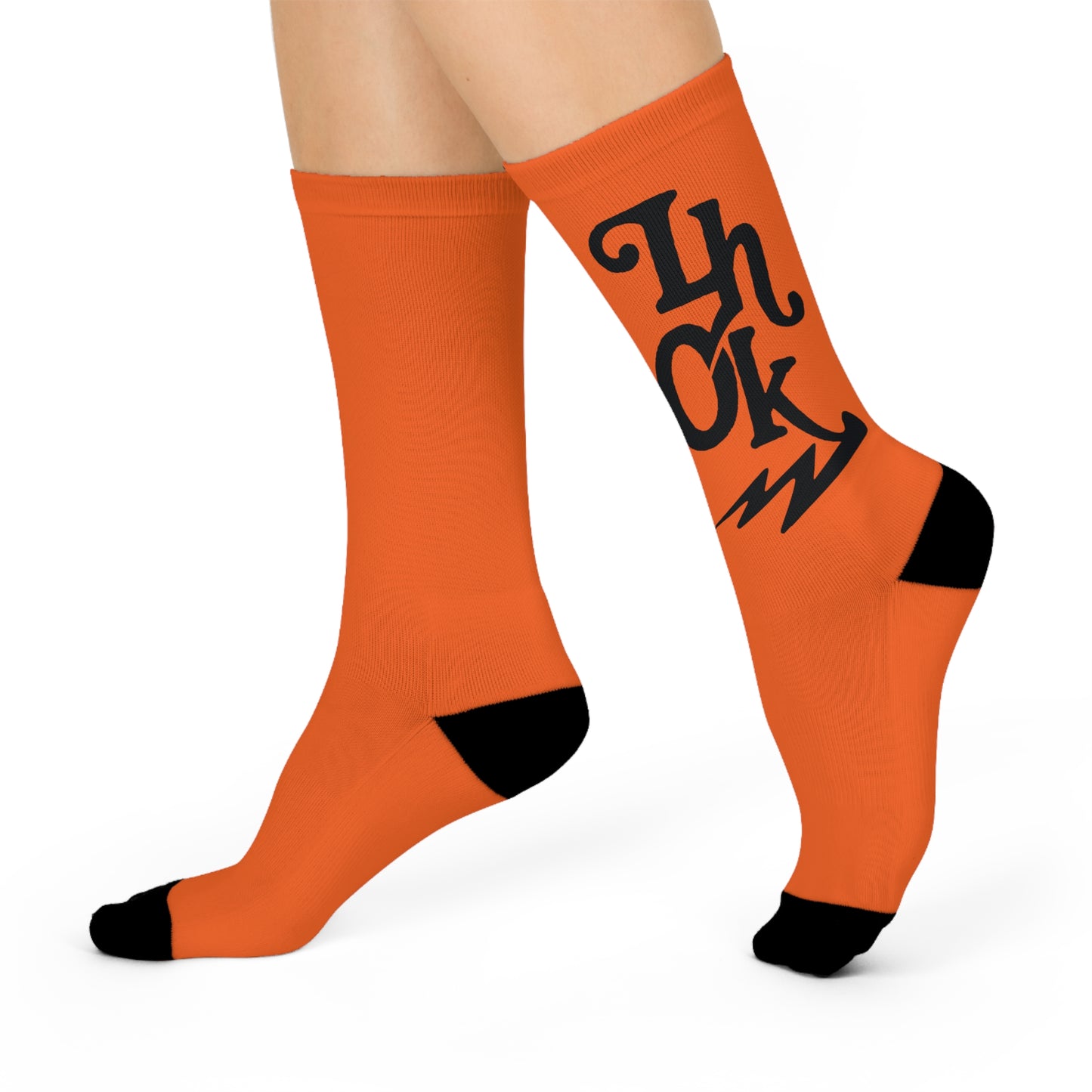 L.H.O.K. Cushioned Crew Socks (orange)