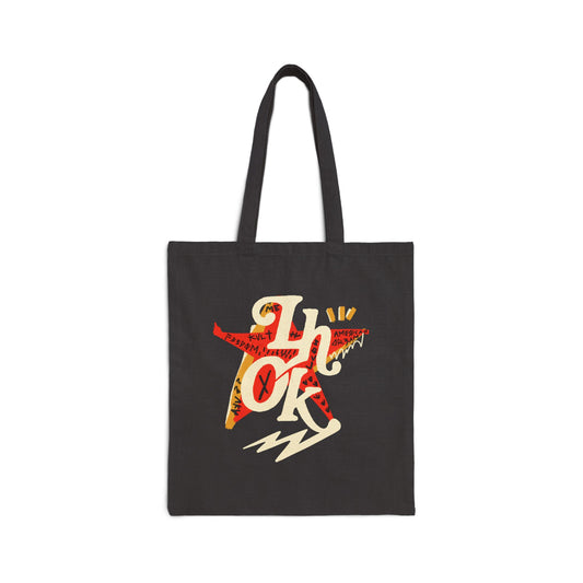 Vintage-Inspired Cotton Canvas Tote Bag - Perfect for Bikers & Eco-Friendly Enthusiasts