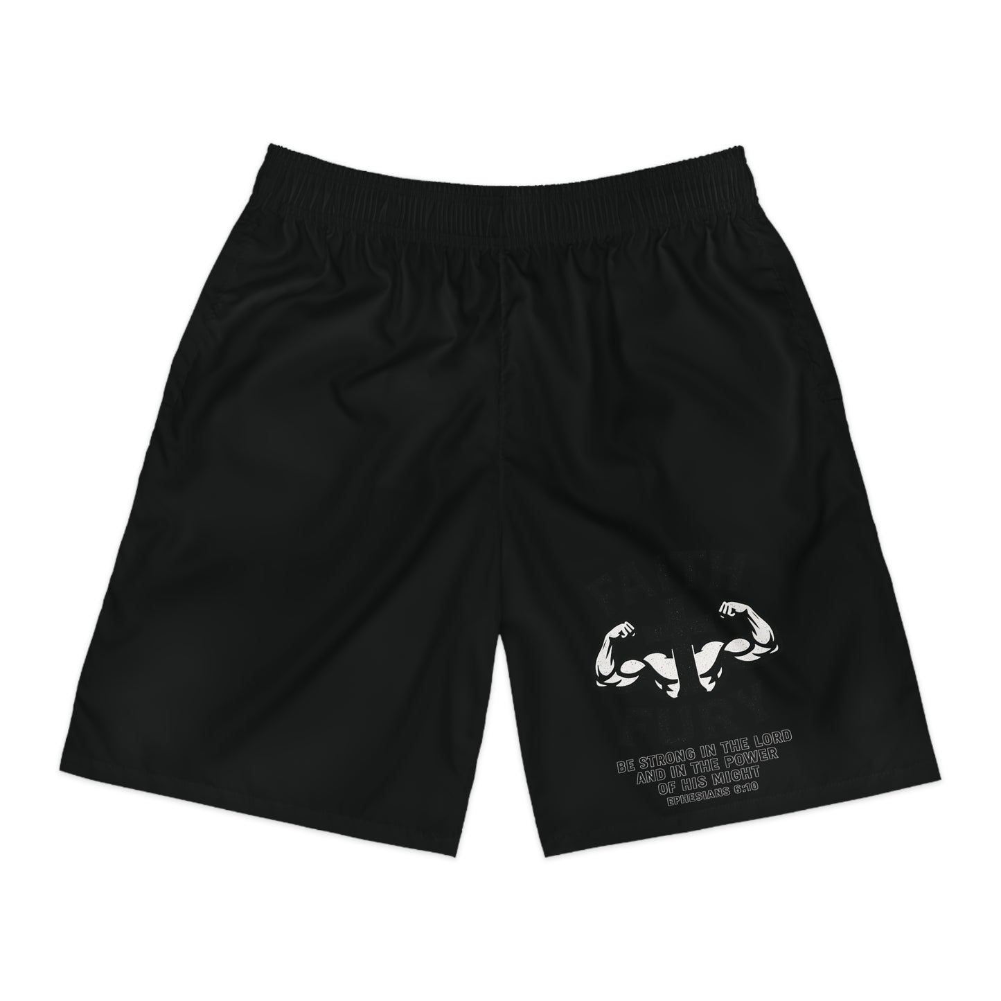 LHK Men's Fitness Jogger Shorts — Muscle Graphic & Motivational Quote