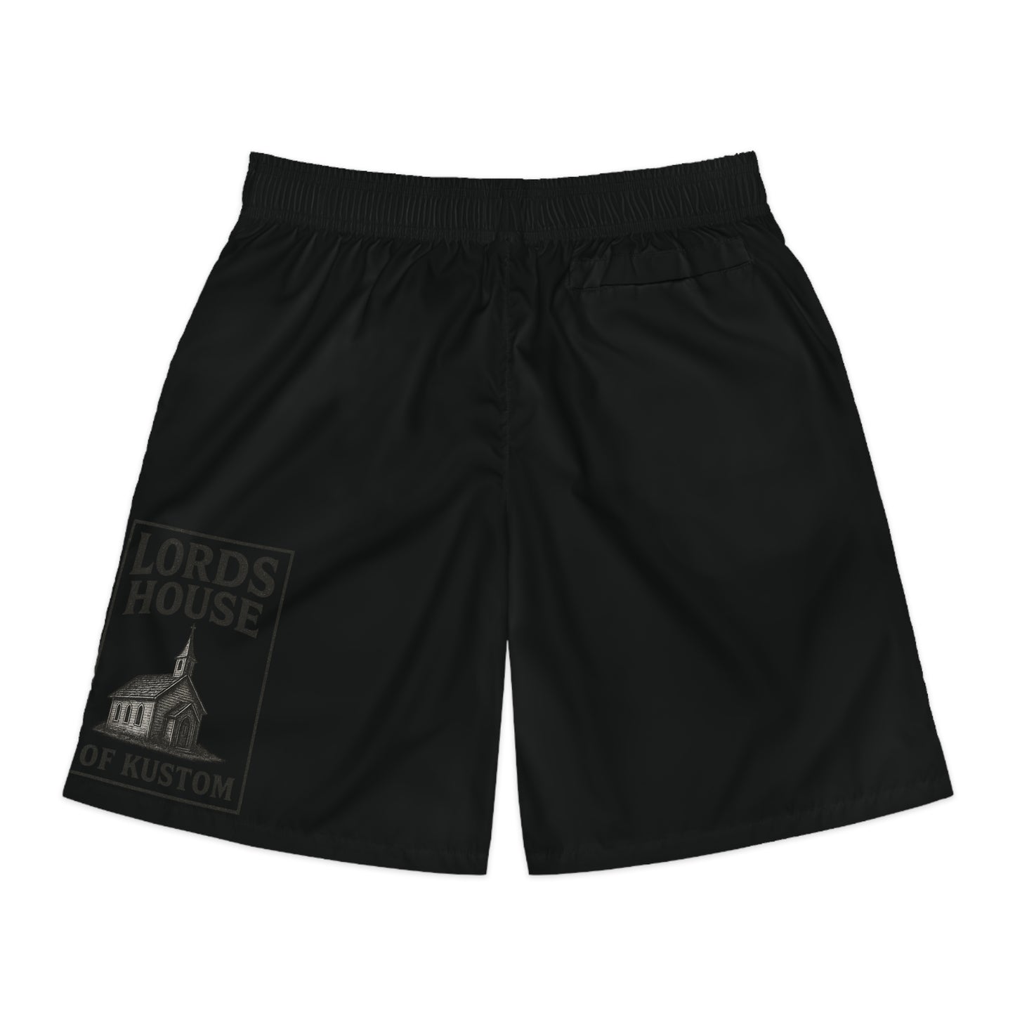 LHK Men's Fitness Jogger Shorts — Muscle Graphic & Motivational Quote
