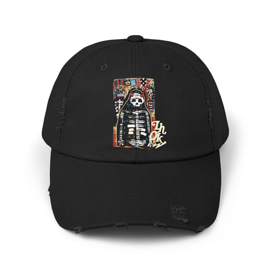 Unisex Distressed Skull Cap - Stylish Casual Hat for Music Lovers