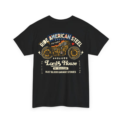 Unisex Heavy Cotton Tee - Bold Motorcycle Graphic Tee