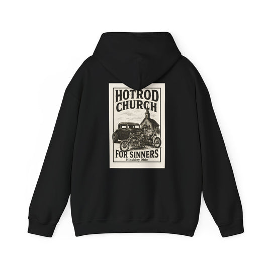 Hotrod Church for Sinners Heavy weight hoodie