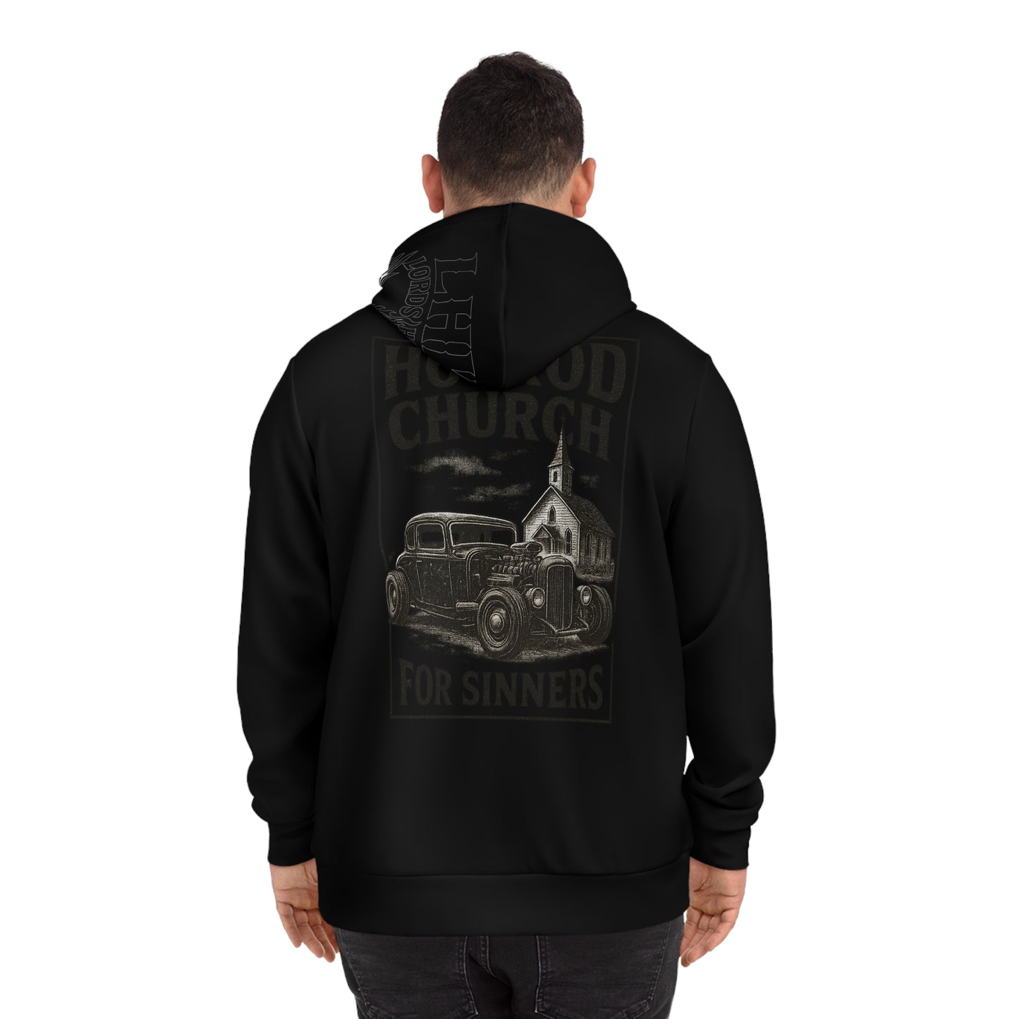 Hotrod Church for Sinners Hoodie Workout Hoodie