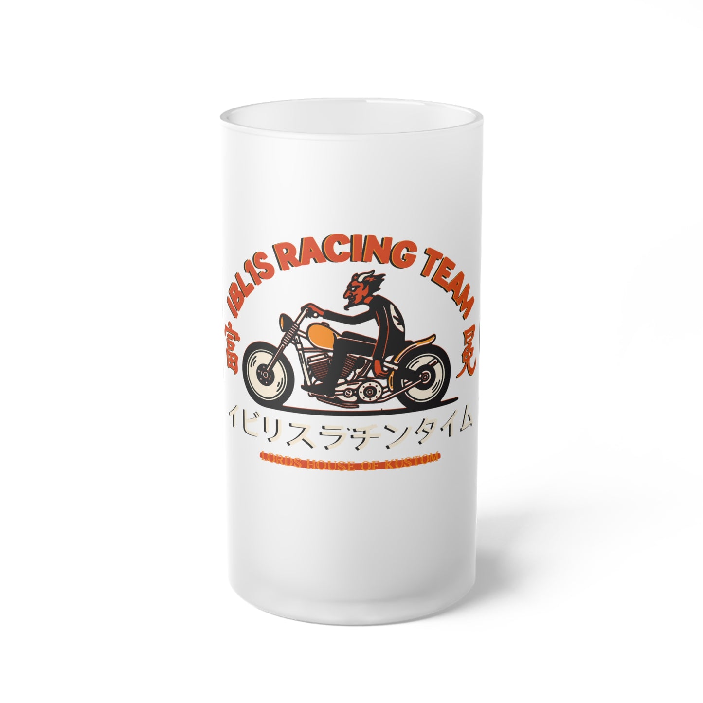 Iblis Racing Team L.H.O.K. Frosted Glass Beer Mug