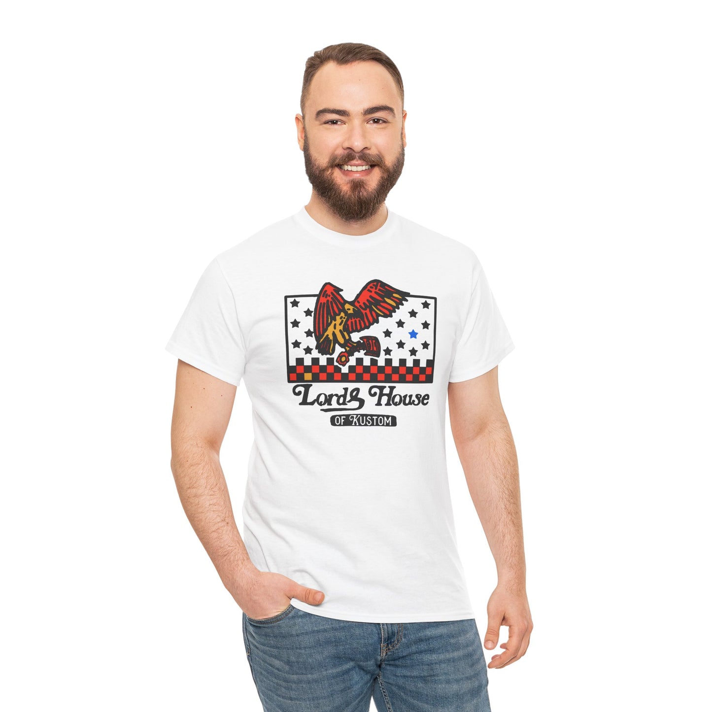Lord's House of Kustom Unisex Heavy Cotton Tee - Bold Eagle Design T-Shirt